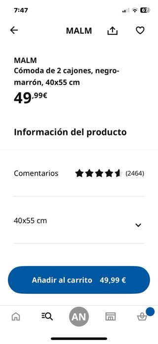 Mesitas de noche Ikea negras