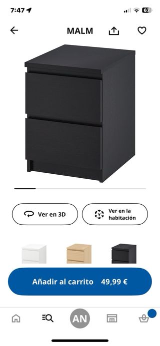 Mesitas de noche Ikea negras