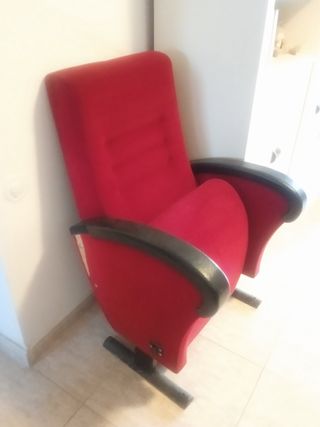 2 Poltrone per cinema/teatro rosse