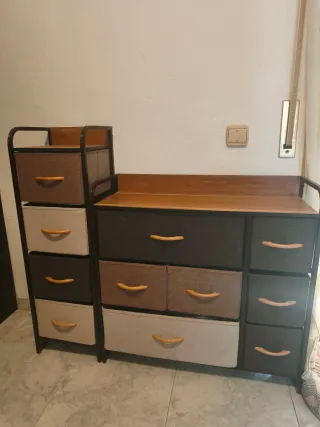 Cajoneras de tela y metal