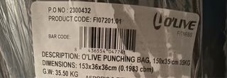 Saco de boxeo O’LIVE FITNESS