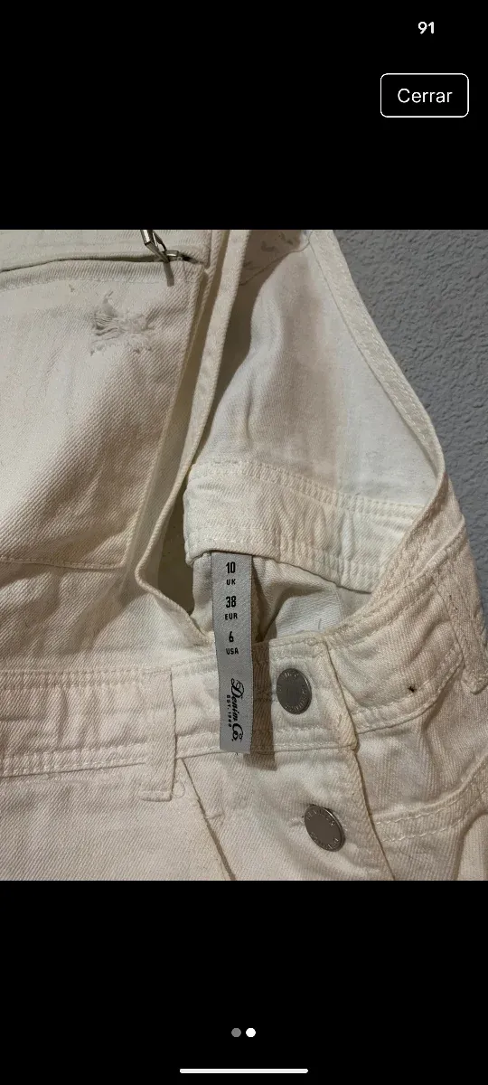 Peto corto Pull&Bear blanco