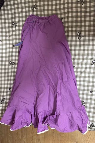 Falda flamenca morada talla única