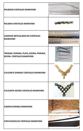 CADENAS DE CRISTALES SWAROVSKI. PRECIO/M