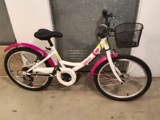 Bicicleta infantil Denbike 20 rosa y blanca