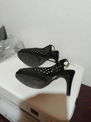 Sandalias Pomares Vázquez , Negro Tacón