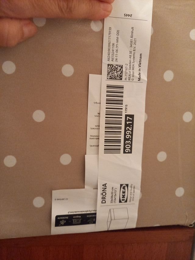 Caja plegables Ikea sin estrenar modelo DRONA.