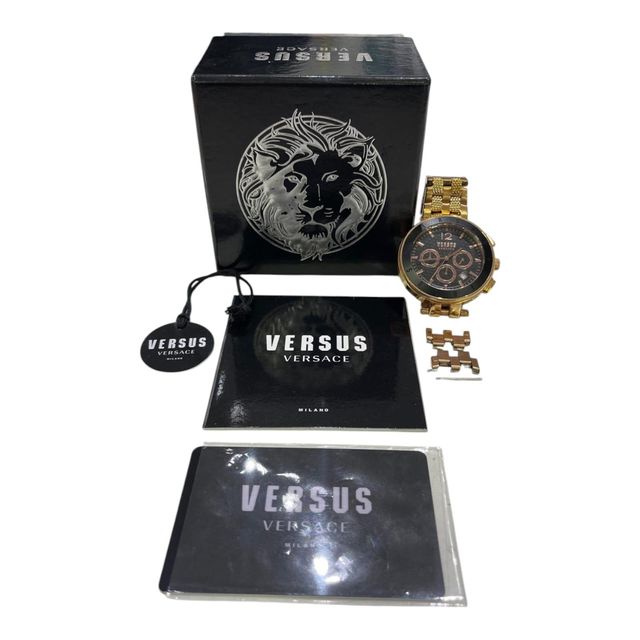 RELOJ VERSUS VERSACE VSP762618 DORADO + CAJA + ESLAVONES