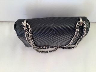 Bolso Carolina Herrera Negro y Plateado
