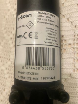 Patinete Eléctrico E-Town