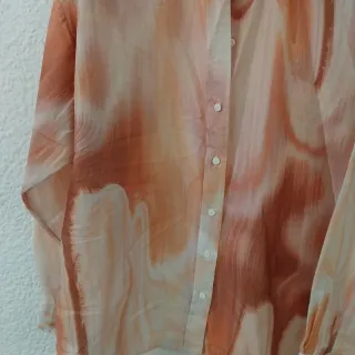 Camisa naranja stradivarius 