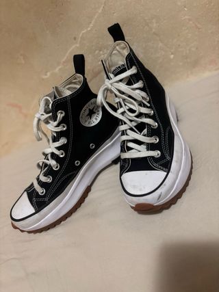 Converse Plataforma Negra y Blanca