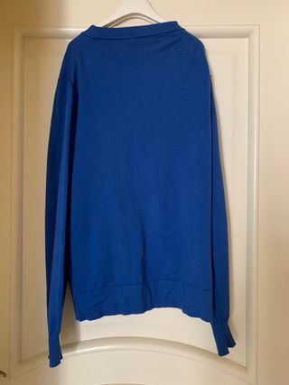 Cardigan blu con scollo V in maglia uomo Benetton