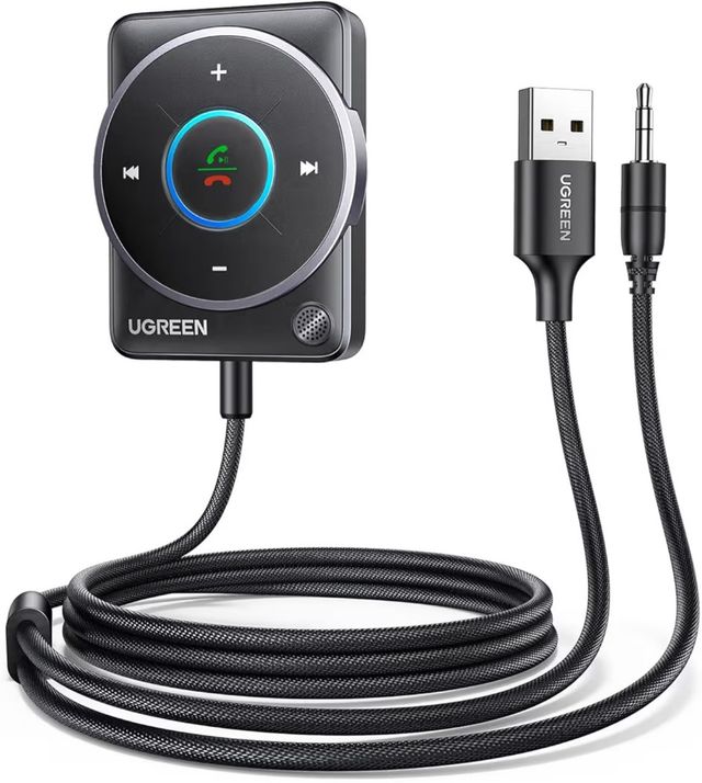 UGREEN Adaptador Bluetooth Coche AUX 5.4