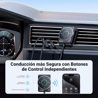 UGREEN Adaptador Bluetooth Coche AUX 5.4