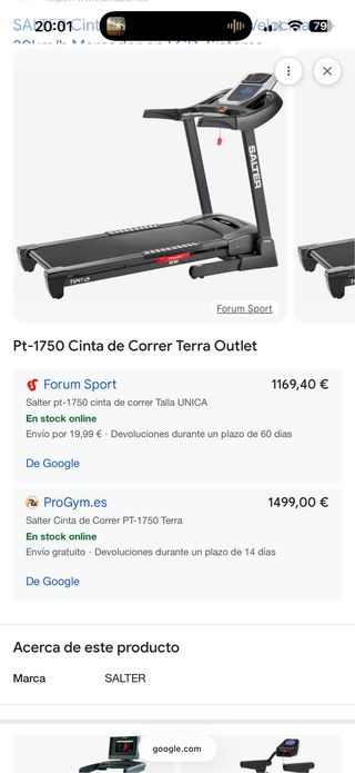 Cinta de Correr Salter PT-1750