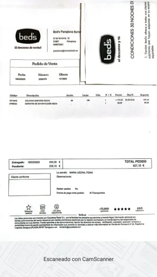 Colchón BULTEX Emporio 90x190 Firmeza Media.