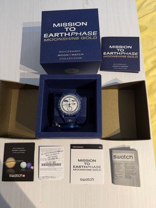 Swatch Mission to Earthphase Moonshine Gold