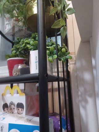 Estantería Esquinera Hierro y Cristal