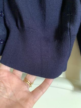 Cardigan blu marino scollo a V per uomo Tupertu