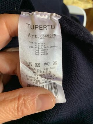 Cardigan blu marino scollo a V per uomo Tupertu