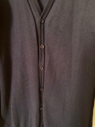 Cardigan blu marino scollo a V per uomo Tupertu