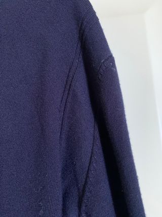 Cardigan blu marino scollo a V per uomo Tupertu