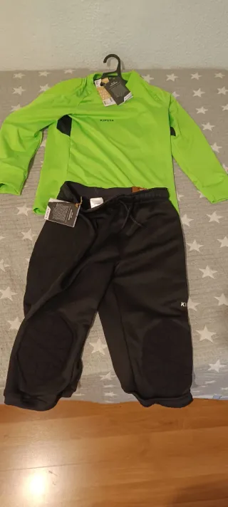 Conjunto portero fútbol niño KIPSTA T.7/8