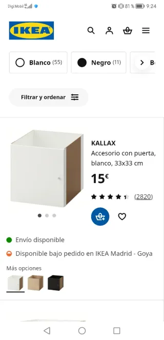 Estanterías Ikea Kallax Negras