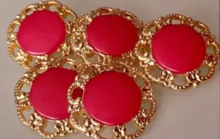 Lote 14 botones- 9 colores