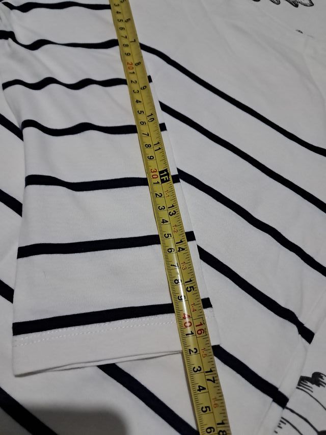 Camiseta Mango Rayas Blancas y Negras