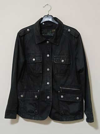 Chaqueta tejana negra