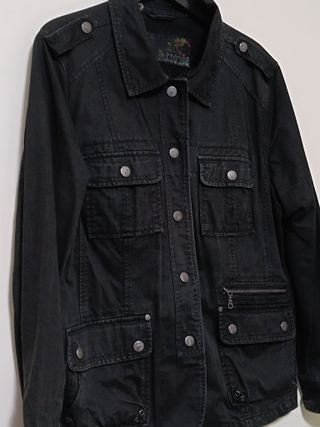 Chaqueta tejana negra