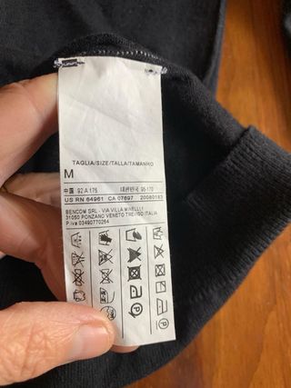 Cardigan nero classico manica lunga uomo Benetton