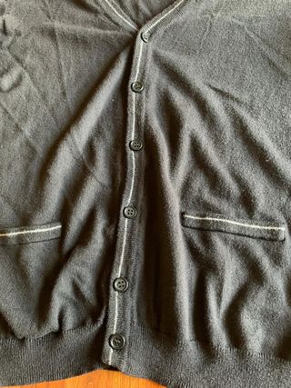 Cardigan nero classico manica lunga uomo Benetton