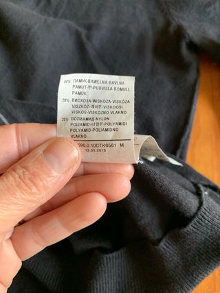 Cardigan nero classico manica lunga uomo Benetton