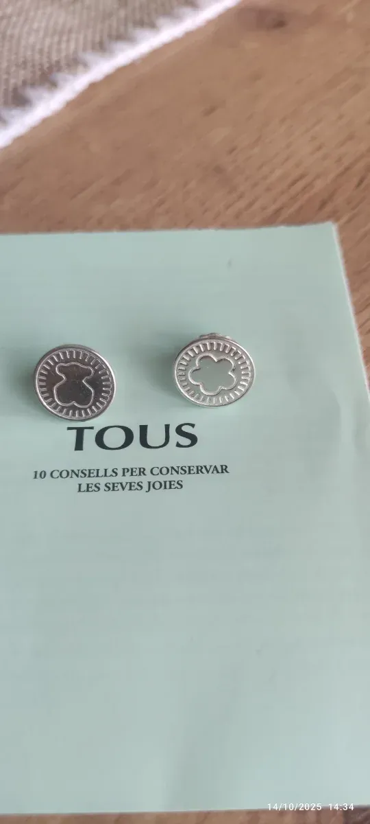 Pendientes Tous Oso y Flor Plata