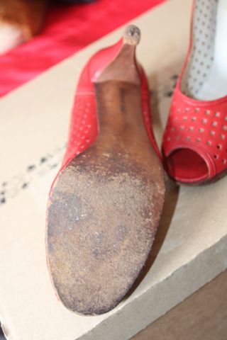 Sapatos Salto Alto Vermelhos Peep Toe