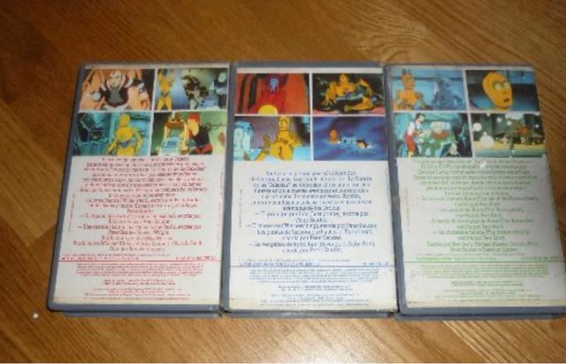 Lote 3 VHS Star Wars Droids Dibujo Original
