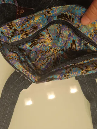 Bolso Patchwork Flores y Pajaros