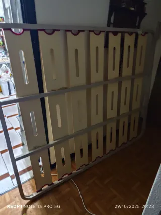 Somier metálico con láminas de plástico