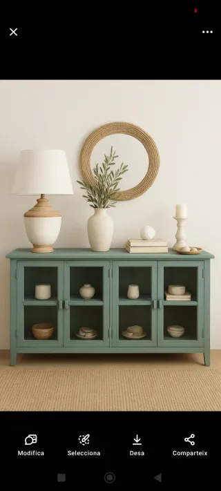 Aparador Vitrina Madera Maciza