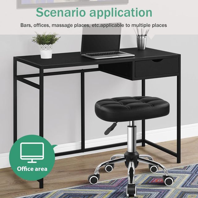 Sgabello girevole regolabile con ruote