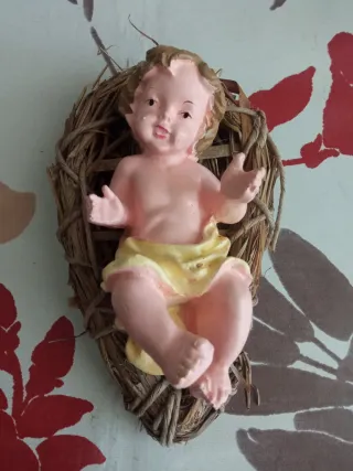 Gesù Bambino con Culla impagliato.