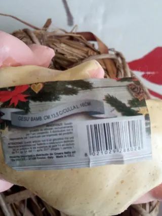 Gesù Bambino con Culla impagliato.