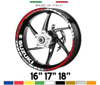 Adesivi cerchi Suzuki 16 17 18 Kit Made in Italy