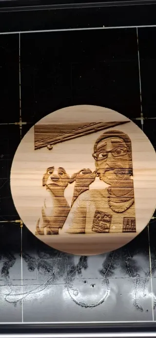 Madera personalizada con retrato de perro