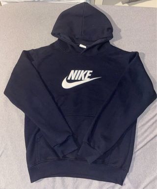 Sudadera Nike Negra con Logo Blanco
