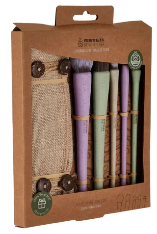 Set Brochas Maquillaje Natural Fiber - Beter