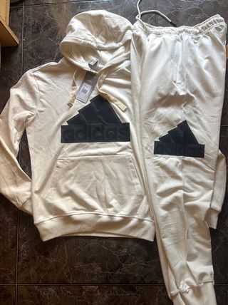 Conjunto Chándal Adidas Blanco y Negro